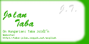 jolan taba business card